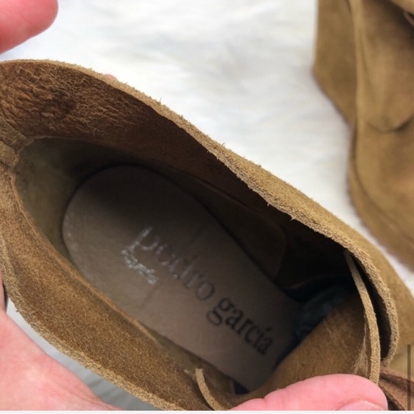 Pedro Garcia Suede Platform Wedge Booties (NWT) - Picture 7 of 8